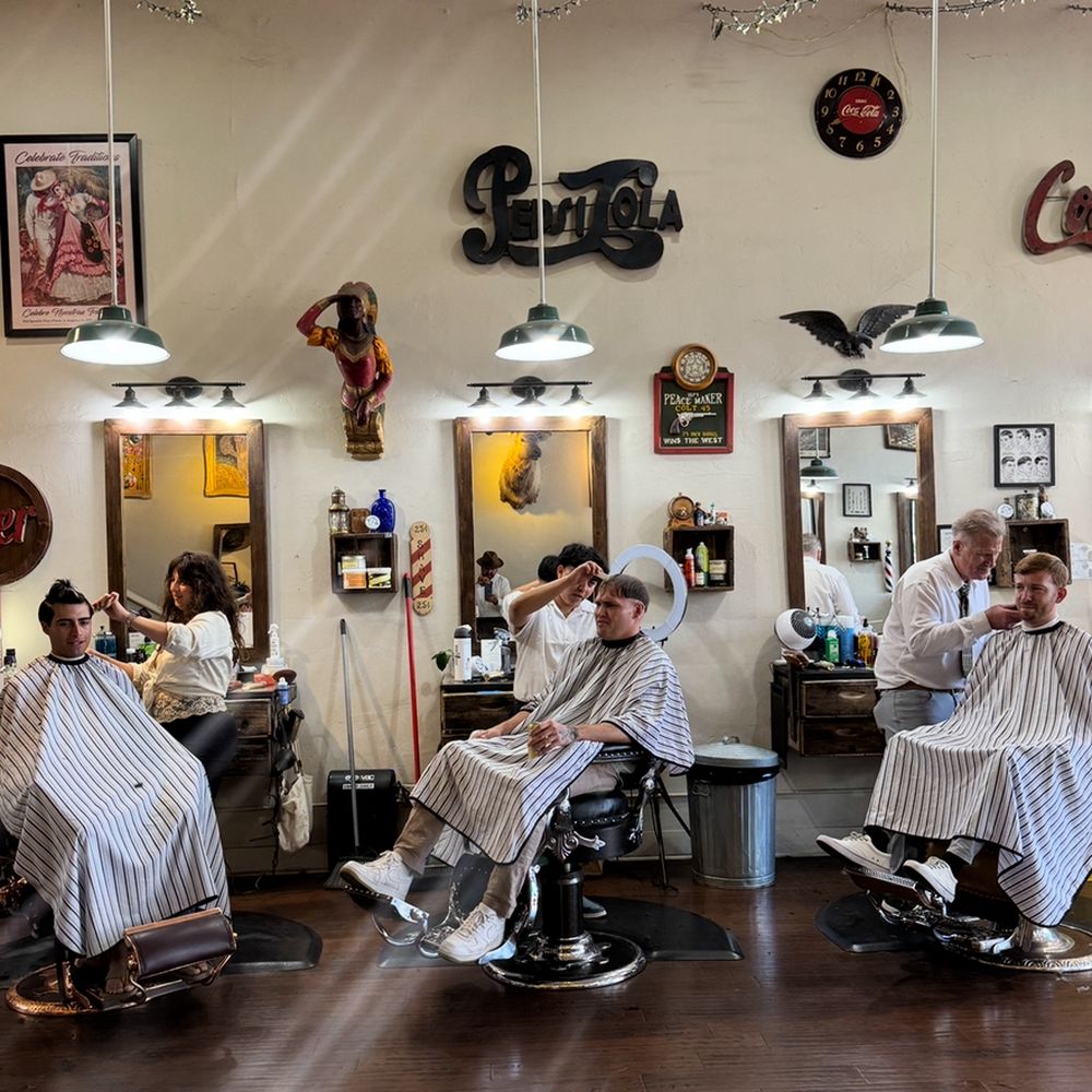 Amigos Hair Cutting salon interior on De La Vina St in Santa Barbara - a clean, professional barbershop environment