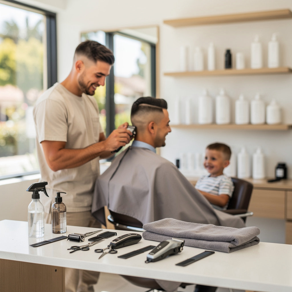 Amigos Hair Cutting professional barber providing expert fade haircut service in Santa Barbara
